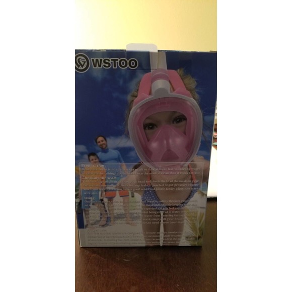 2 WSTOO Kids Snorkel Mask,Fold 180 Degree Panoramic View Kids Snorkel Mask - Picture 13 of 13